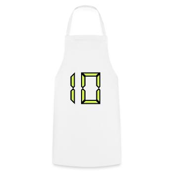 10. BIRTHDAY. HAPPY BIRTHDAY - Cooking Apron - white - Front - AI Model Male 185 dark (185cm)