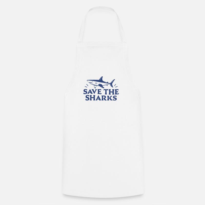 Save the sharks - Cooking Apron - white