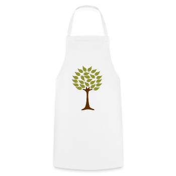 tree of Life - Cooking Apron - white - Front - AI Model Male 185 dark (185cm)