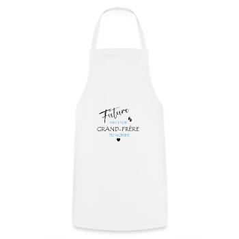 Future meilleur grand-frère du monde - Tablier de cuisine - blanc - Devant - AI Model Male 185 dark (185cm)
