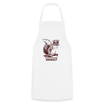 L’écureuil porte une couronne - Tablier de cuisine - blanc - Devant - AI Model Male 185 dark (185cm)