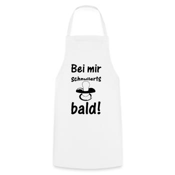 Schnuller Baby Kind Geburt Schwanger Geschenk - Kochschürze - Weiß - Vorne - AI Model Male 185 dark (185cm)