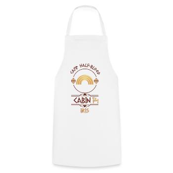 Cabin #14 in Camp Half Blood, Child of Iris - Cooking Apron - white - Front - AI Model Male 185 dark (185cm)
