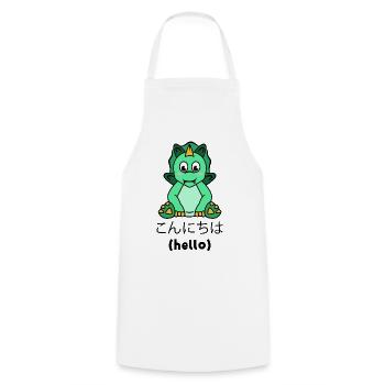 Dragon Manga Anime Cartoon Cosplay Dicton - Tablier de cuisine - blanc - Devant - AI Model Male 185 dark (185cm)