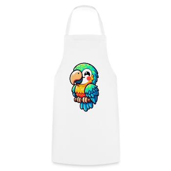 Perroquet - Tablier de cuisine - blanc - Devant - AI Model Male 185 dark (185cm)