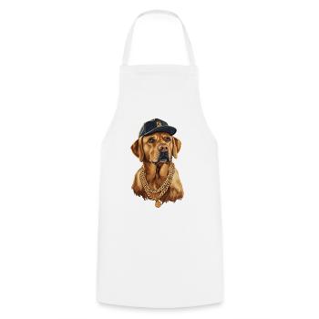 Labrador Portrait Labbi Cool Dog - Cooking Apron - white - Front - AI Model Male 185 dark (185cm)