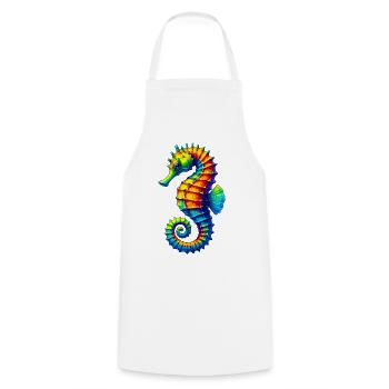 Seahorse - Cooking Apron - white - Front - AI Model Male 185 dark (185cm)