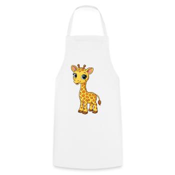 Baby-Giraffen - Kochschürze - Weiß - Vorne - AI Model Male 185 dark (185cm)