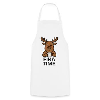 Niedliche Rentier Kaffeetasse Design Fika Zeit - Kochschürze - Weiß - Vorne - AI Model Male 185 dark (185cm)
