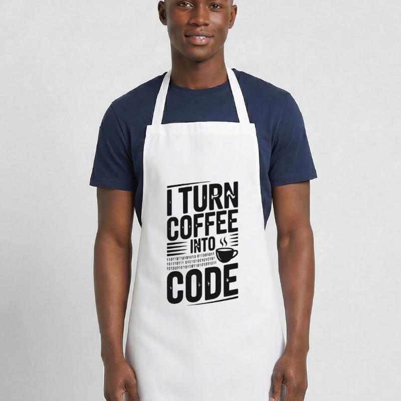Je transforme le café en code Tablier de cuisine