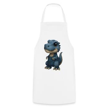 Patchwork Dino Flickenlook - Kochschürze - Weiß - Vorne - AI Model Male 185 dark (185cm)