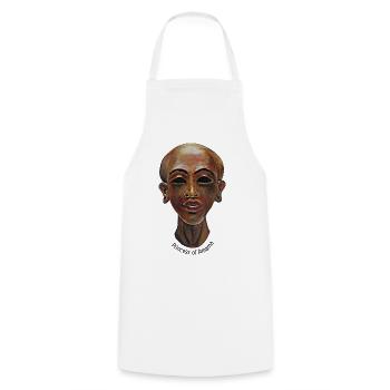 Portrait de l’Égypte ancienne en tons terreux - Tablier de cuisine - blanc - Devant - AI Model Male 185 dark (185cm)