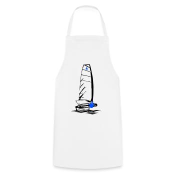 Foiling Moth Voilier Foil Dinghy Voilier Moth - Tablier de cuisine - blanc - Devant - AI Model Male 185 dark (185cm)