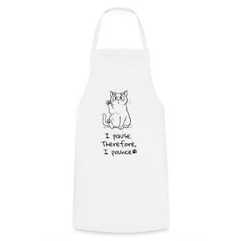 Pause & Bond - T-shirt Cat Lover - Tablier de cuisine - blanc - Devant - AI Model Male 185 dark (185cm)