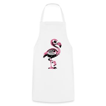 Flamingo Skeleton Pink Gothic - Cooking Apron - white - Front - AI Model Male 185 dark (185cm)