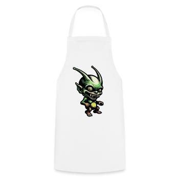 Green Goblin in Retro-Comic Style - Cooking Apron - white - Front - AI Model Male 185 dark (185cm)