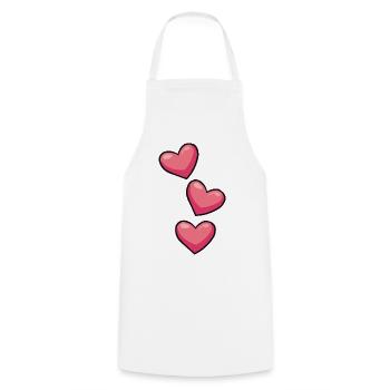 Threesome hearts in pink - Cooking Apron - white - Front - AI Model Male 185 dark (185cm)