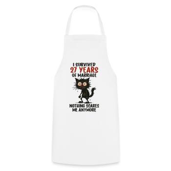 27 Cadeau d’anniversaire de mariage Mari Mari Mari Femme - Tablier de cuisine - blanc - Devant - AI Model Male 185 dark (185cm)