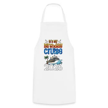 It's My Birthday Cruise Family Vacation Trip - Cooking Apron - white - Front - AI Model Male 185 dark (185cm)