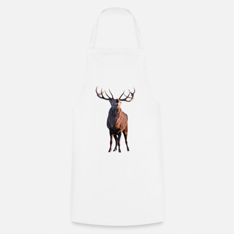 deer - Cooking Apron - white