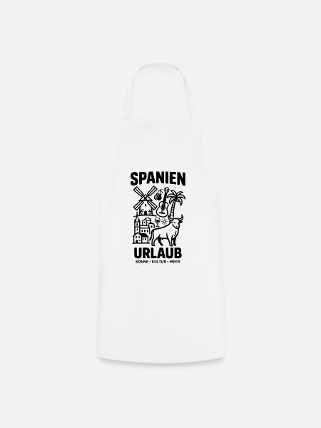Spanien Urlaub - Kochschürze - Weiß
