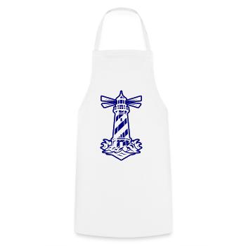 Icône de la Côte du Phare - Tablier de cuisine - blanc - Devant - AI Model Male 185 dark (185cm)