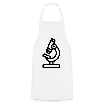 microscope - Tablier de cuisine - blanc - Devant - AI Model Male 185 dark (185cm)