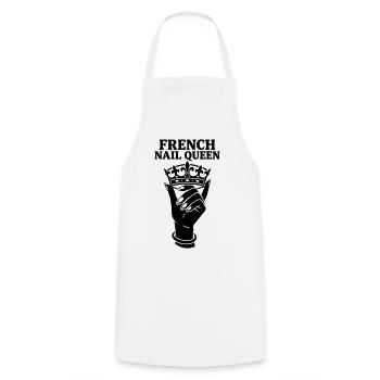French Nail Queen Cosmetic Manicure - Cooking Apron - white - Front - AI Model Male 185 dark (185cm)