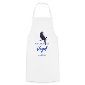 Stolzer Vogel Papa - lustige Geschenkidee  - Kochschürze - Weiß - Vorne - AI Model Male 185 dark (185cm)