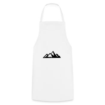Mountains Mountain Mountains 08 - Cooking Apron - white - Front - AI Model Male 185 dark (185cm)
