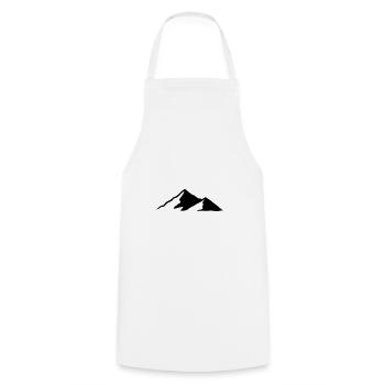 Mountains Mountain Mountains Mountain 04 Drawing area 5 - Cooking Apron - white - Front - AI Model Male 185 dark (185cm)