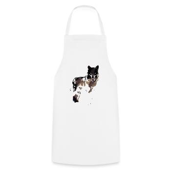 Loup Pochoir - Tablier de cuisine - blanc - Devant - AI Model Male 185 dark (185cm)