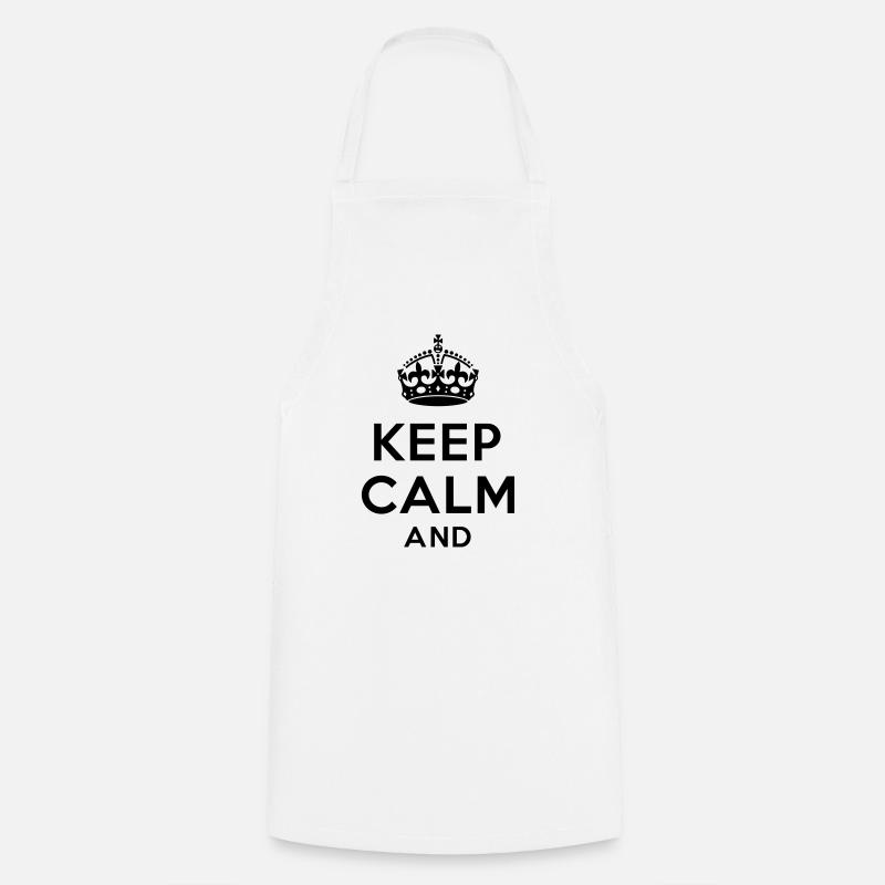 Keep calm and Your Text - Tablier de cuisine - blanc