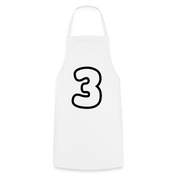 3 - Kochschürze - Weiß - Vorne - AI Model Male 185 dark (185cm)