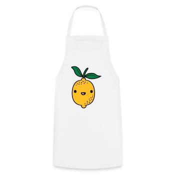 Fruit de citron kawaii - Tablier de cuisine - blanc - Devant - AI Model Male 185 dark (185cm)