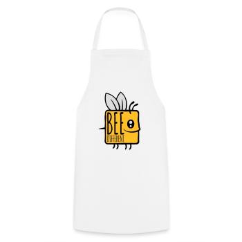 bee different saying quote - Cooking Apron - white - Front - AI Model Male 185 dark (185cm)