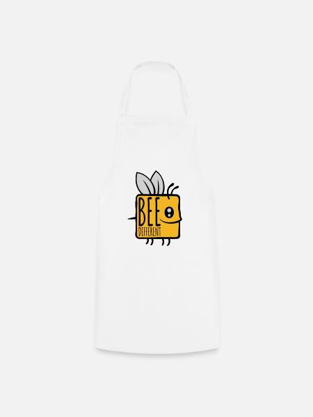 bee different Spruch Zitat - Kochschürze - Weiß