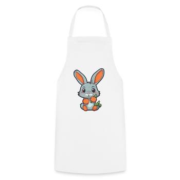 Niedlicher Hase für jedes Alter - Cartoon-Design - Kochschürze - Weiß - Vorne - AI Model Male 185 dark (185cm)