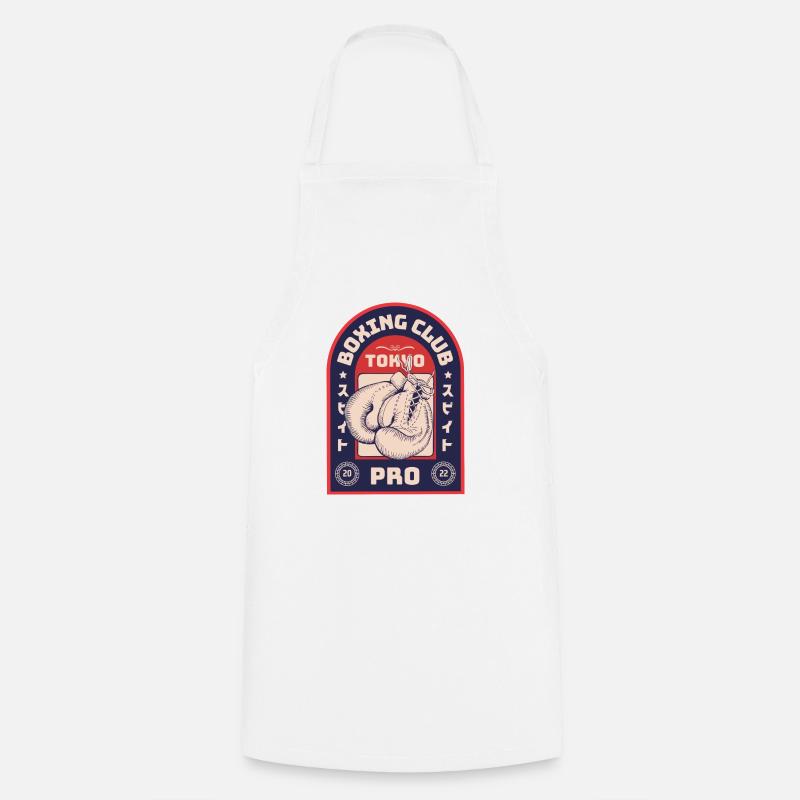 Logo boxe pro tokyo - Tablier de cuisine - blanc