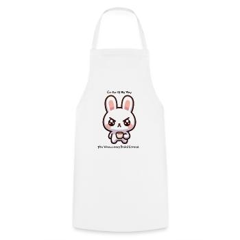 get out of my way grummpy rabbit - Cooking Apron - white - Front - AI Model Male 185 dark (185cm)
