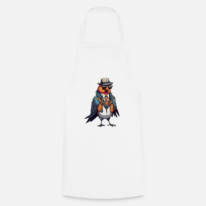 Oiseau cool - Tablier de cuisine - blanc