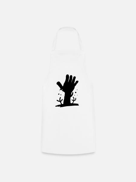Zombie-Hand aus dem Grab - Kochschürze - Weiß