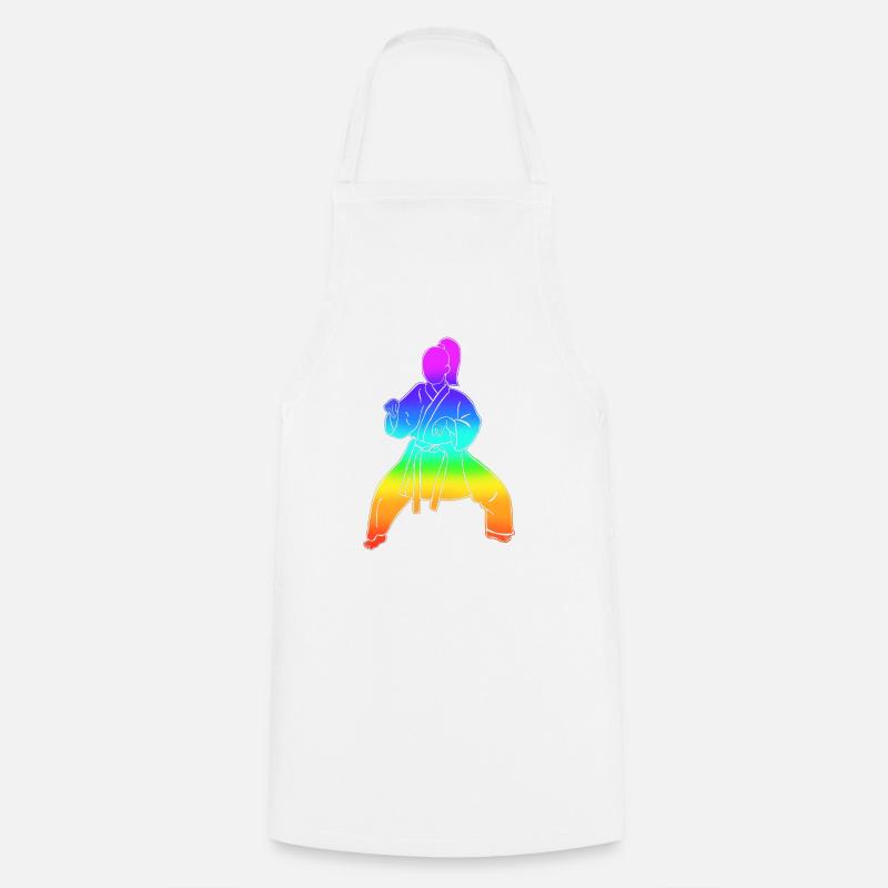 Sanseru Full Rainbow - Cooking Apron - white