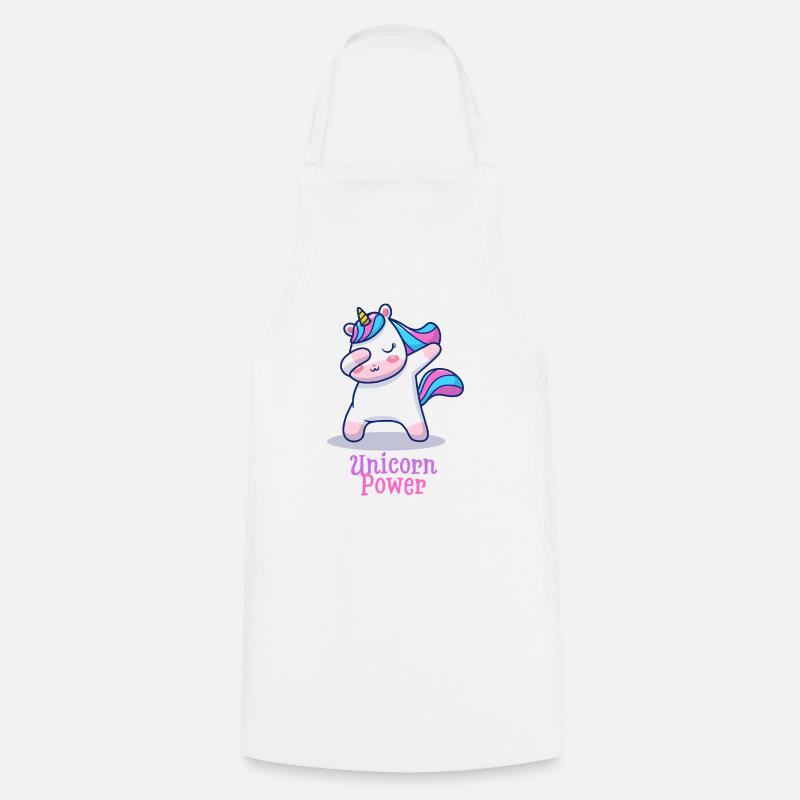 Unicorne Power - Tablier de cuisine - blanc