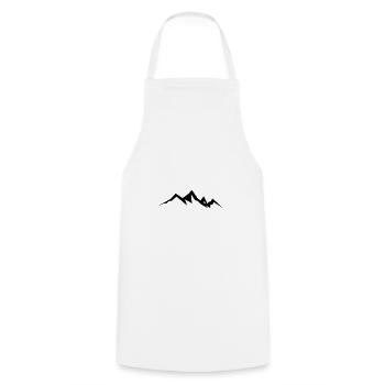 Mountains Mountain Mountains 19 - Cooking Apron - white - Front - AI Model Male 185 dark (185cm)