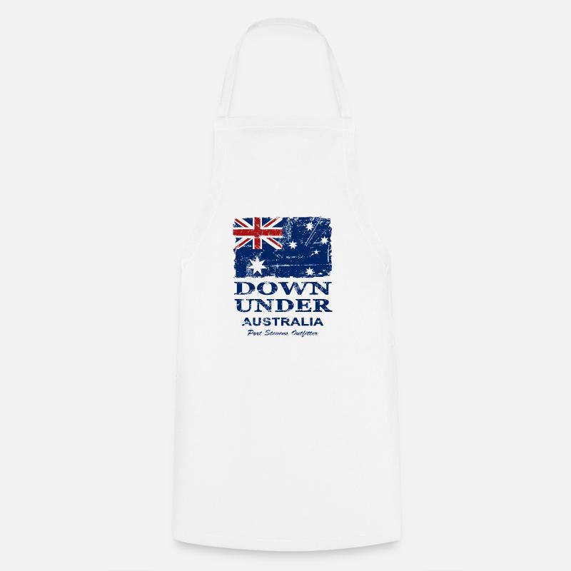 Down Under - Vintage Look - Tablier de cuisine - blanc