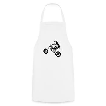Supermoto - Supermotard - Tablier de cuisine - blanc - Devant - AI Model Male 185 dark (185cm)