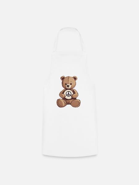 Teddybär - Kochschürze - Weiß