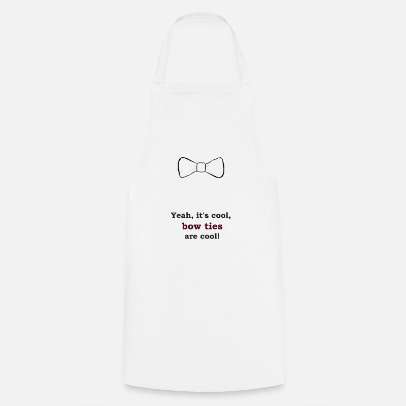 bow tie are cool - Tablier de cuisine - blanc