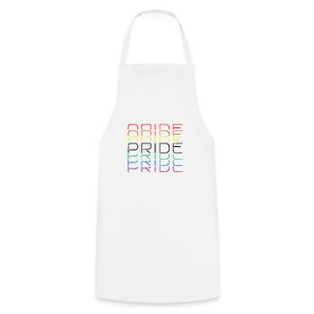 PROUD RAINBOW LOVE LGBT SAYING MOTIFS GIFT - Cooking Apron - white - Front - AI Model Male 185 dark (185cm)